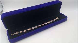 Gold-Diamond Bracelet 130 Diamonds 1.30 Carat T.W. 10K Yellow Gold 6.41g